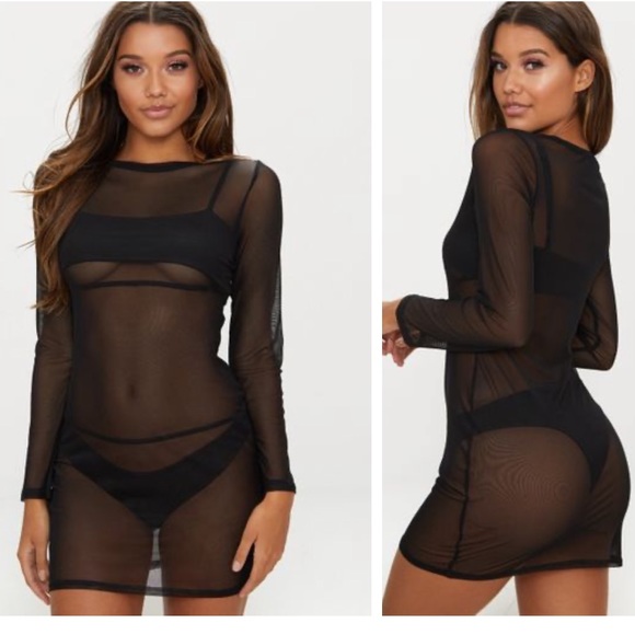 mesh bodycon cover up